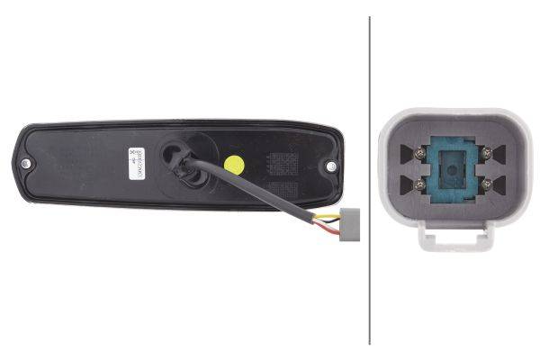 HELLA 2SD 343 910-057 Heckleuchte - Lean LED - LED - 12/24V - Anbau - Lichtscheibenfarbe: rot - Kabe