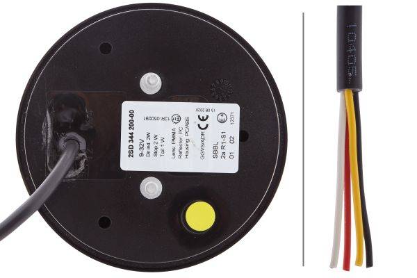HELLA 2SD 344 200-001 Heckleuchte - LED - 12/24V - Anbau - Lichtscheibenfarbe: glasklar - LED-Lichtf