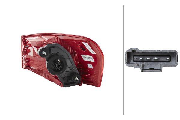 HELLA 2SD 354 822-011 Heckleuchte - Glühlampe - äusserer Teil - links - für u.a. Citroën C5 III (Rd_