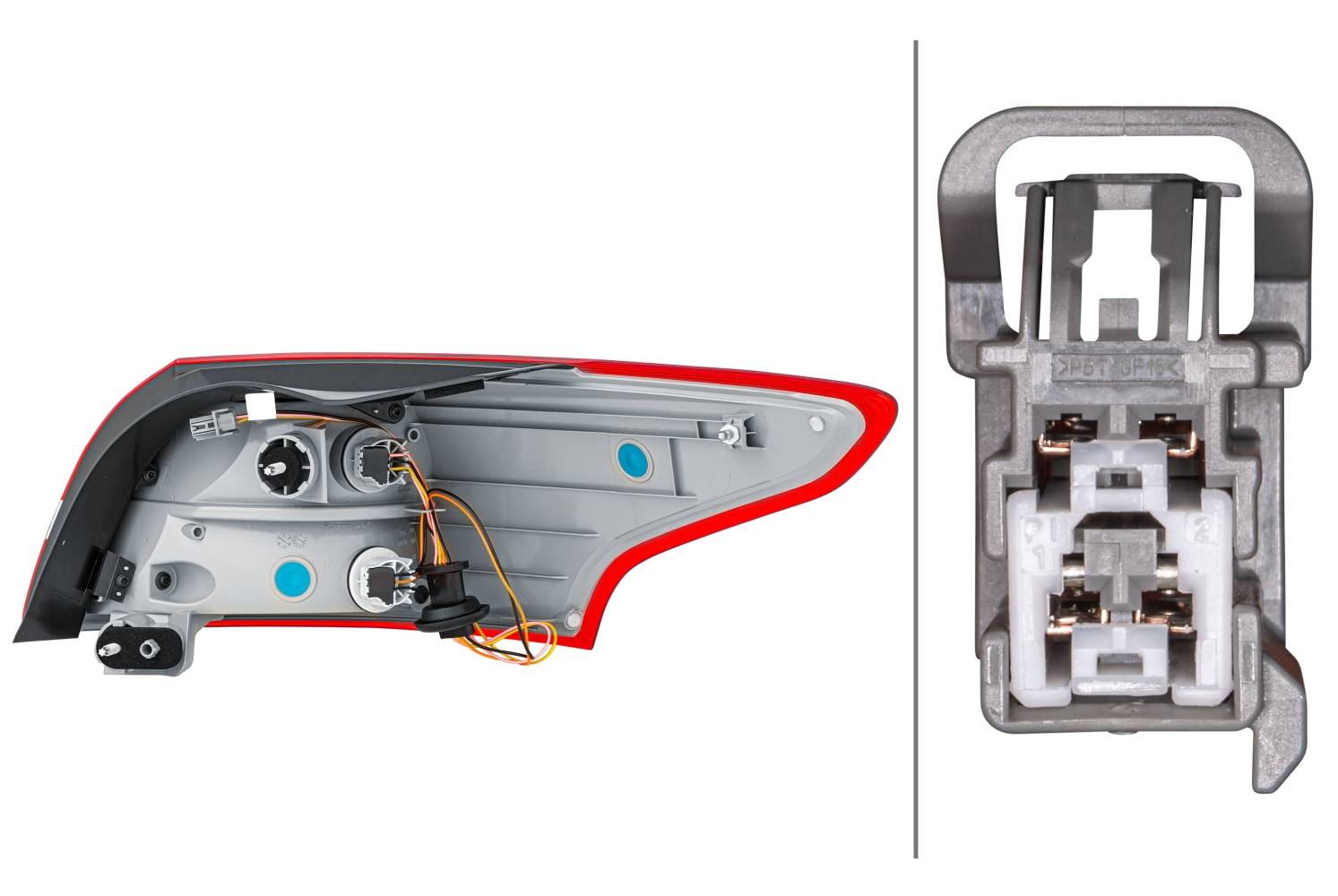 HELLA 2SD 354 828-031 Heckleuchte - Glühlampe - äusserer Teil - links - für u.a. Ford Focus III Salo