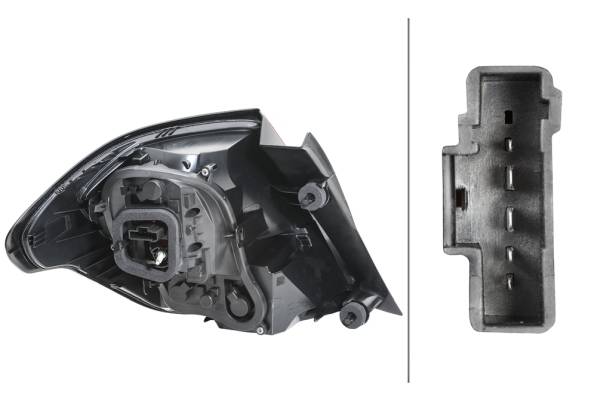 HELLA 2SD 354 833-031 Heckleuchte - Glühlampe - äusserer Teil - links - für u.a. Citroën C4 II (B7)