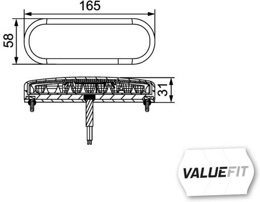 HELLA 2BE 357 022-001 Blinkleuchte - Valuefit - LED - 12/24V - Anbau