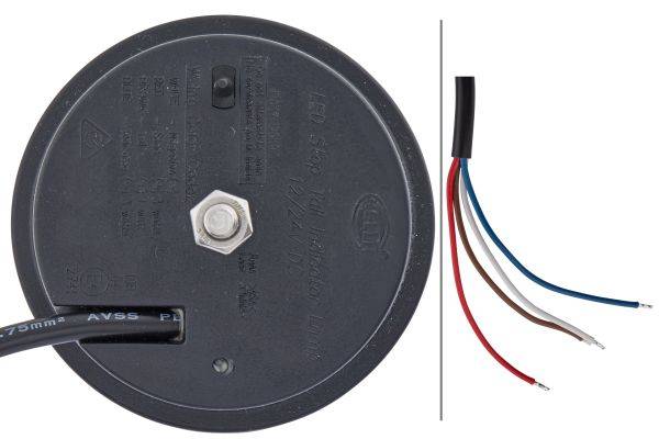 HELLA 2SD 959 010-201 Heckleuchte - LED - 12/24V - rund - geschraubt - Kabel: 2500mm - rechts/links