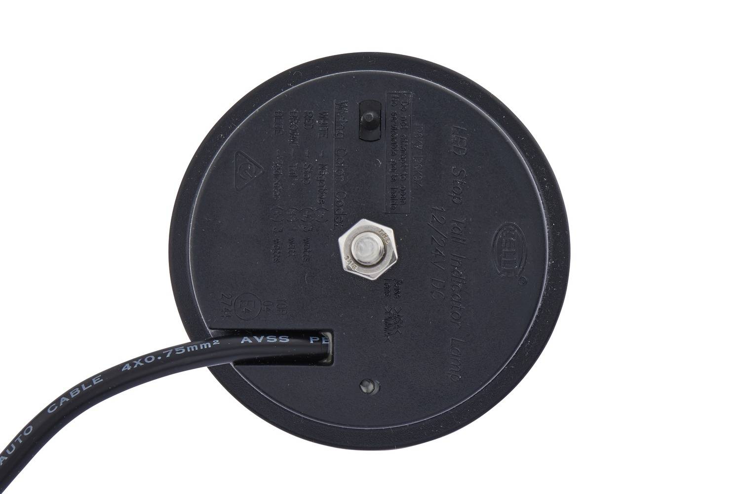 HELLA 2SD 959 010-201 Heckleuchte - LED - 12/24V - rund - geschraubt - Kabel: 2500mm - rechts/links