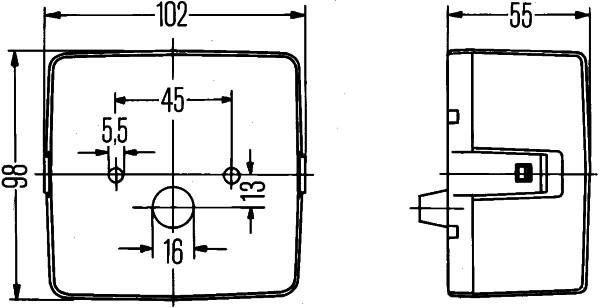 HELLA 2SE 004 623-001 Heckleuchte - Anbau - links/rechts