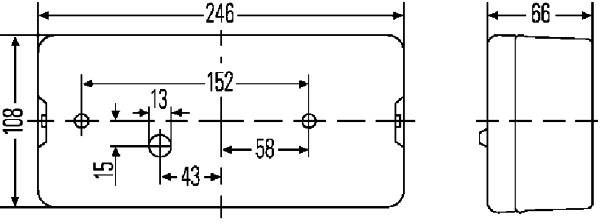 HELLA 2SE 007 547-021 Heckleuchte - 12V - Anbau - Lichtscheibenfarbe: rot - rechts