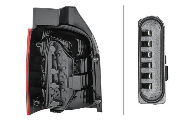 HELLA 2SK 008 579-221 Heckleuchte - Glühlampe - glasklar/rot - rechts - für u.a. VW T5 Box (7Ha, 7Hh