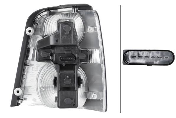 HELLA 2SK 009 477-091 Heckleuchte - Glühlampe - schwarz - links - für u.a. VW Touran (1T1, 1T2)