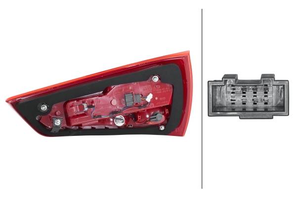 HELLA 2SK 010 437-091 Heckleuchte - LED/Hybrid - links - für u.a. Audi A1 (8X1, 8Xk)