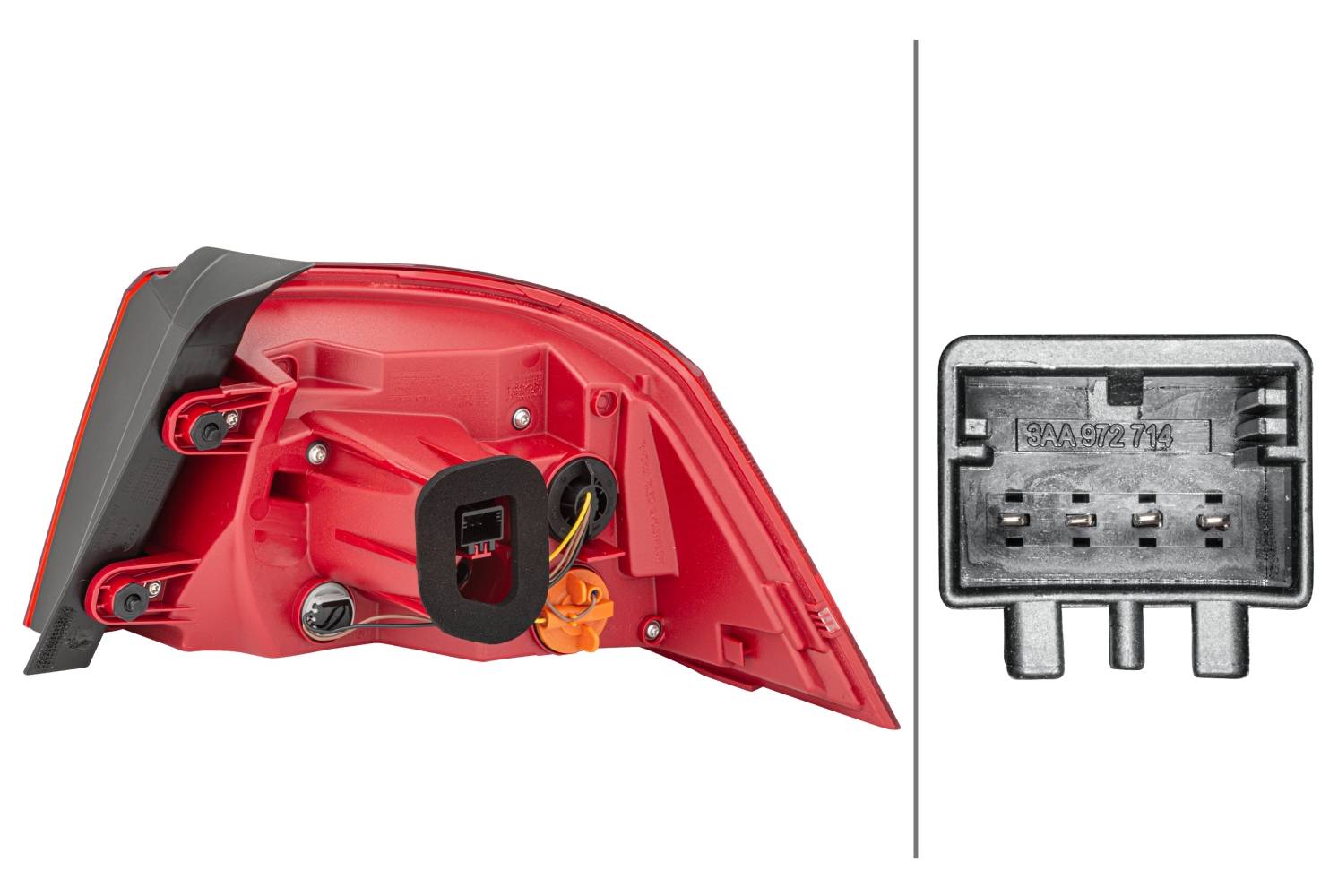 HELLA 2SK 010 744-031 Heckleuchte - LED - äusserer Teil - links - für u.a. VW Passat (A32, A33)