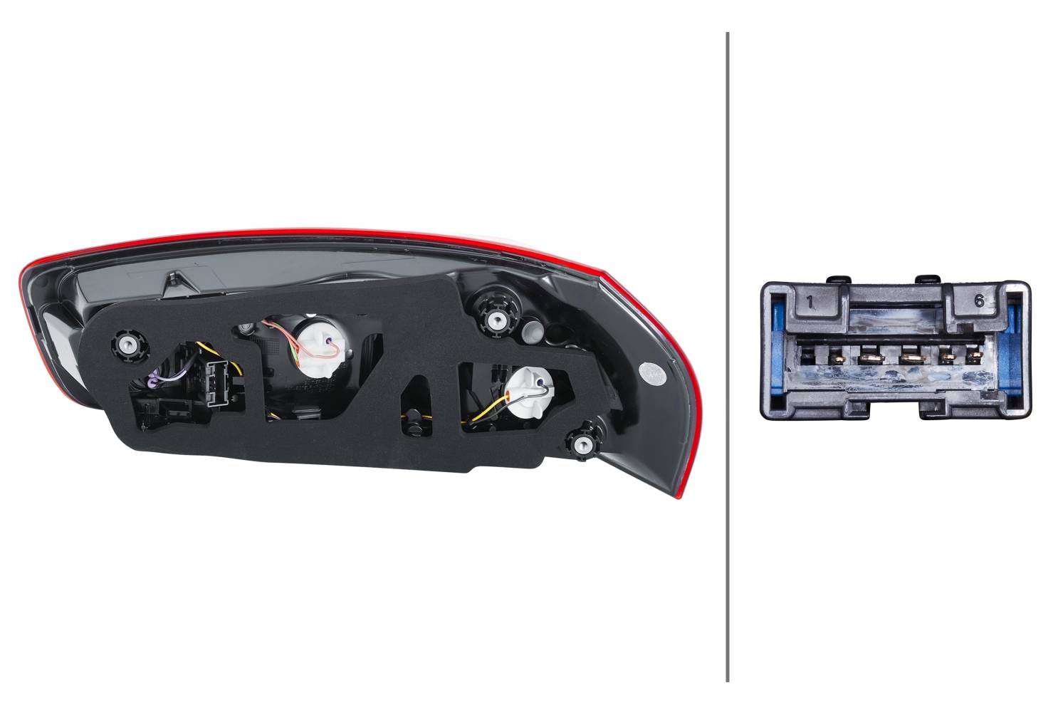 HELLA 2SK 011 054-051 Heckleuchte - Glühlampe - links - für u.a. Citroën C4 Picasso Ii