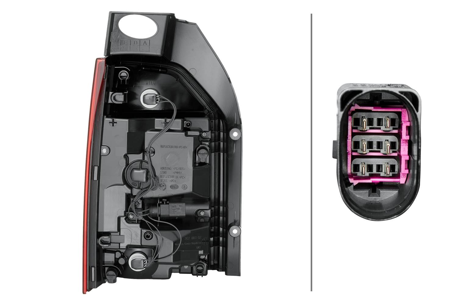 HELLA 2SK 012 337-061 Heckleuchte - rechts - für u.a. VW T6 Box (Sga, Sgh, Sha, Shh)