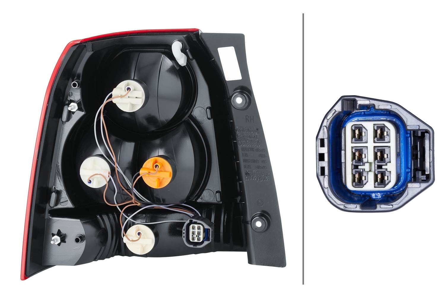HELLA 2SK 354 035-021 Heckleuchte - Glühlampe - weiß/rot - rechts - für u.a. Land Rover Freelander 2