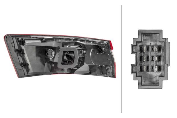 HELLA 2SK 354 832-031 Heckleuchte - LED - äusserer Teil - links - für u.a. Skoda Superb III (3V3)