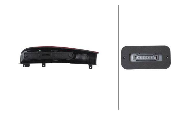 HELLA 2SK 964 596-021 Heckleuchte - Glühlampe - glasklar/rot - rechts - für u.a. MB Vito / Mixto Box