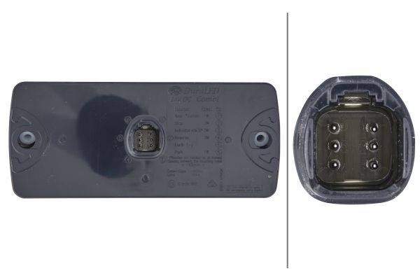 HELLA 2SK 980 602-501 Heckleuchte - DuraLED - 24V - LED-Lichtfarbe: gelb/rot/weiß - rechts/links