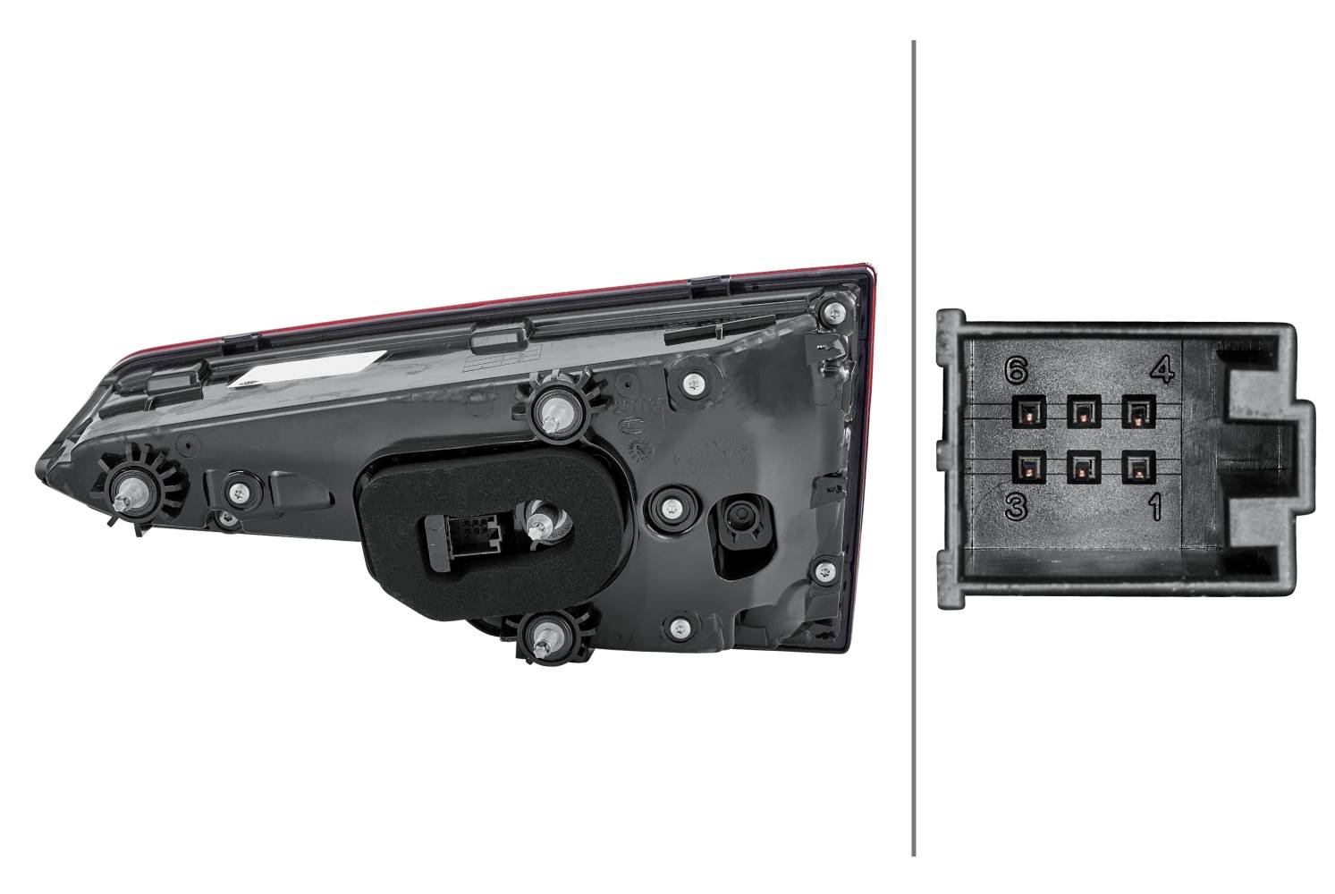 HELLA 2SV 012 247-111 Heckleuchte - LED - innerer Teil - links - für u.a. Audi (Faw) A4L (B9, 868, 8