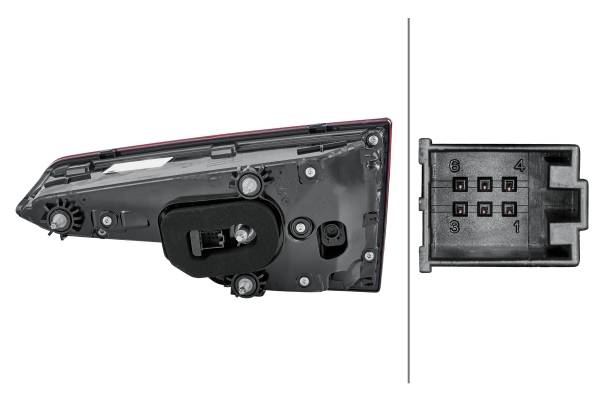 HELLA 2SV 012 247-111 Heckleuchte - LED - innerer Teil - links - für u.a. Audi (Faw) A4L (B9, 868, 8