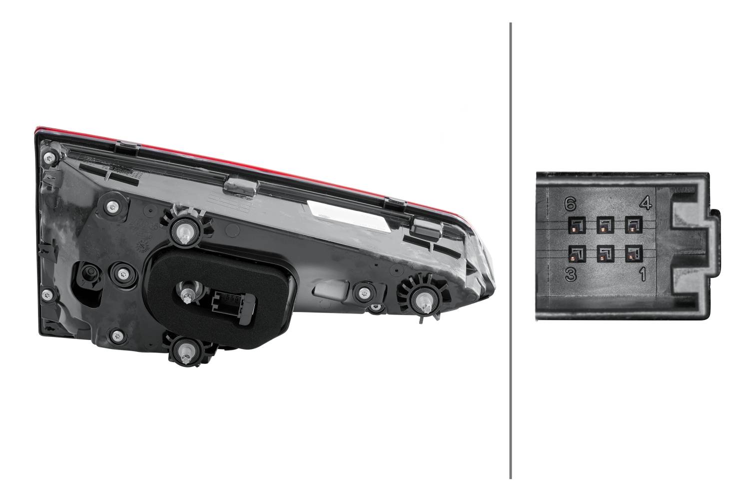 HELLA 2SV 012 247-121 Heckleuchte - LED - innerer Teil - rechts - für u.a. Audi (Faw) A4L (B9, 868,