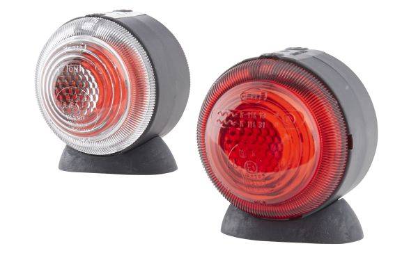 HELLA 2TJ 001 633-211 Begrenzungsleuchte - 24V - Anbau - Lichtscheibenfarbe: glasklar/rot - links/ob
