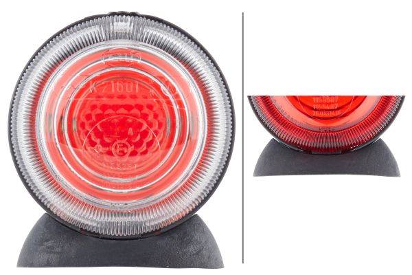 HELLA 2TJ 001 633-211 Begrenzungsleuchte - 24V - Anbau - Lichtscheibenfarbe: glasklar/rot - links/ob