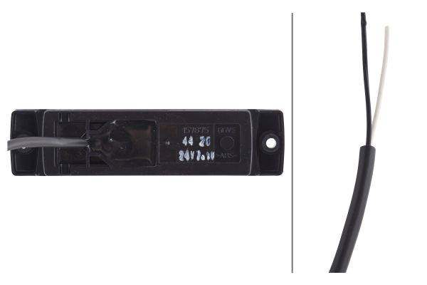 HELLA 2TM 008 645-941 Begrenzungsleuchte - LED - 24V - Anbau - Lichtscheibenfarbe: rot - Kabel: 5000