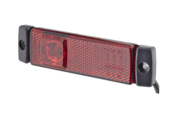 HELLA 2TM 008 645-941 Begrenzungsleuchte - LED - 24V - Anbau - Lichtscheibenfarbe: rot - Kabel: 5000