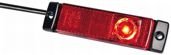 HELLA 2TM 008 645-941 Begrenzungsleuchte - LED - 24V - Anbau - Lichtscheibenfarbe: rot - Kabel: 5000