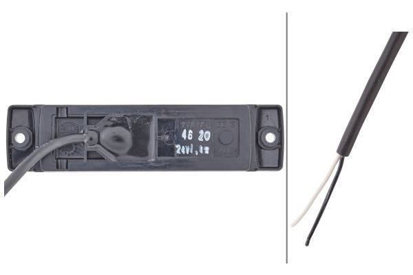 HELLA 2TM 008 645-951 Begrenzungsleuchte - LED - 24V - Anbau - Lichtscheibenfarbe: rot - LED-Lichtfa
