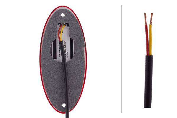 HELLA 2TM 964 295-091 Schlussleuchte - LED - 24V - Anbau - Lichtscheibenfarbe: rot - Kabel: 5000mm