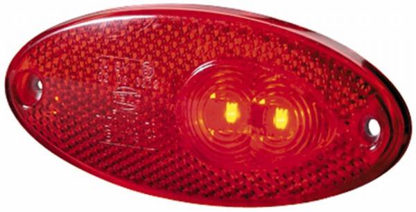 HELLA 2TM 964 295-091 Schlussleuchte - LED - 24V - Anbau - Lichtscheibenfarbe: rot - Kabel: 5000mm