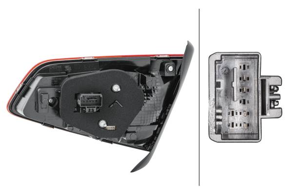 HELLA 2TZ 011 882-071 Heckleuchte - LED - innerer Teil - links - für u.a. VW Passat (3G2, Cb2)