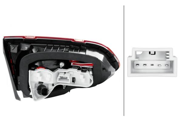 HELLA 2TZ 011 978-121 Heckleuchte - Glühlampe - rot - innerer Teil - rechts - für u.a. VW Golf VII (