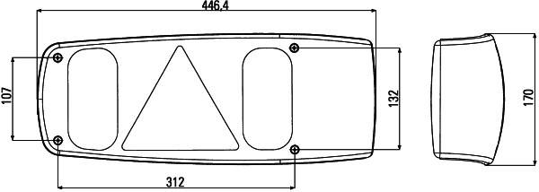 HELLA 2VA 007 502-061 Heckleuchte - Caraluna I - 12V - Einbau - rechts