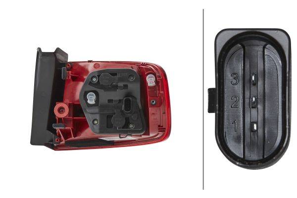 HELLA 2VA 009 686-091 Heckleuchte - Glühlampe - äusserer Teil - links - für u.a. Audi A4 (8K2, B8)