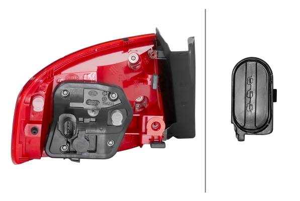 HELLA 2VA 010 085-101 Heckleuchte - LED - äusserer Teil - rechts - für u.a. Audi A4 (8K2, B8)