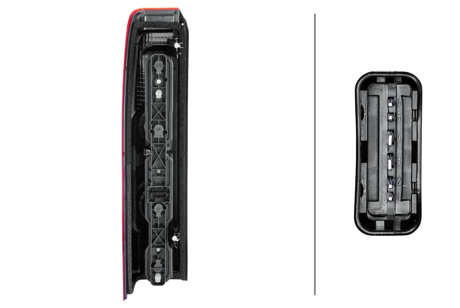 HELLA 2VA 010 110-061 Heckleuchte - Glühlampe - rechts - für u.a. Renault Master III Box (Fv)
