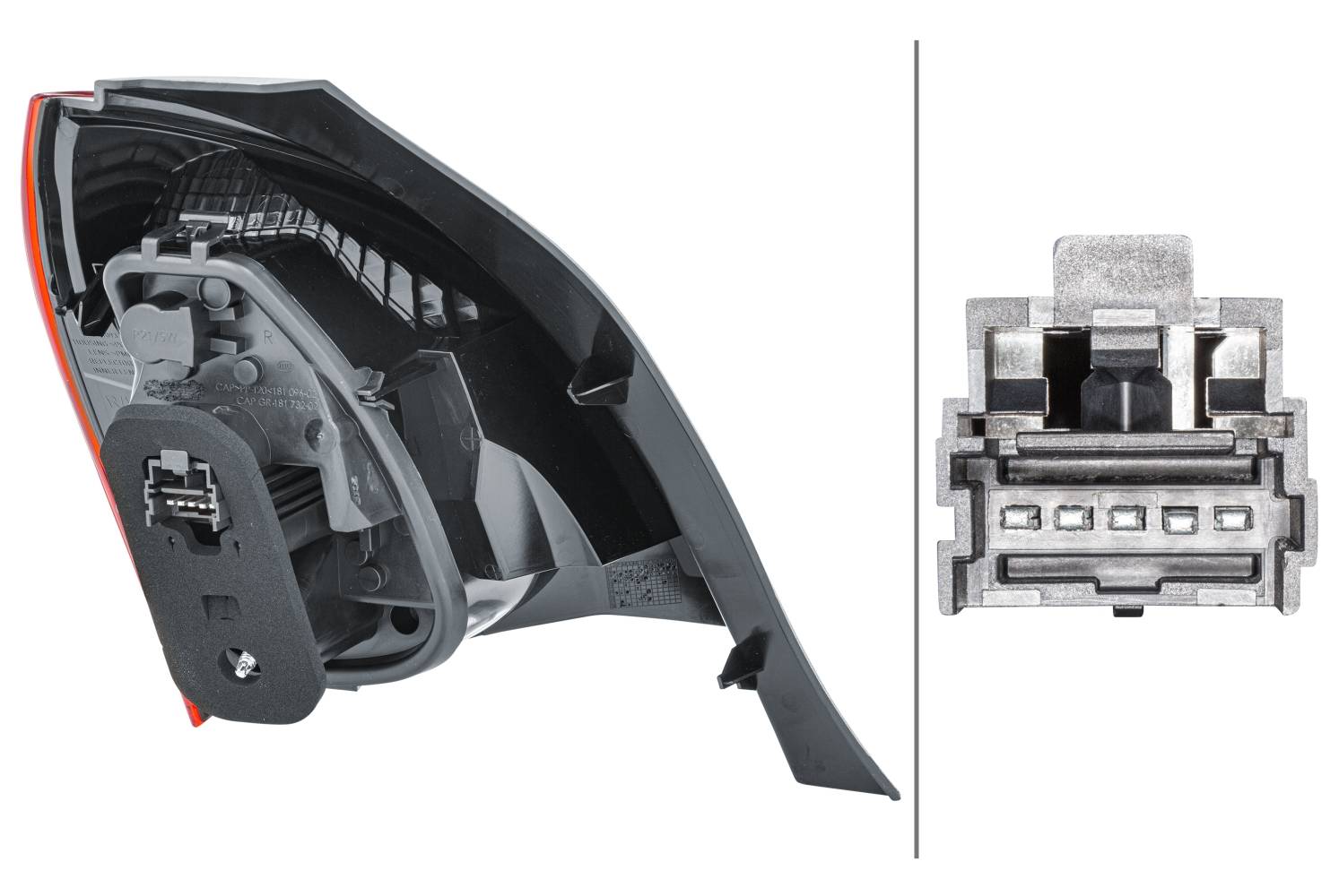HELLA 2VA 010 938-041 Heckleuchte - Glühlampe - äusserer Teil - rechts - für u.a. Renault Twingo II