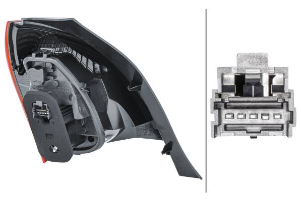 HELLA 2VA 010 938-041 Heckleuchte - Glühlampe - äusserer Teil - rechts - für u.a. Renault Twingo II