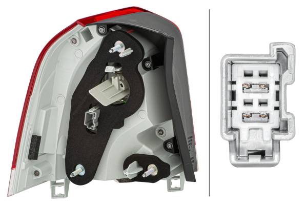 HELLA 2VA 011 527-041 Heckleuchte - LED - äusserer Teil - rechts - für u.a. Volvo V70 III (135)