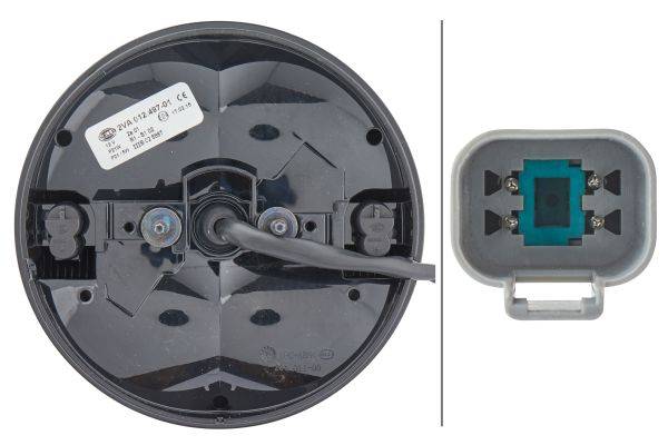 HELLA 2VA 012 497-011 Heckleuchte - 12V - Lichtscheibenfarbe: rot/gelb - Kabel: 250mm - Stecker: Amp