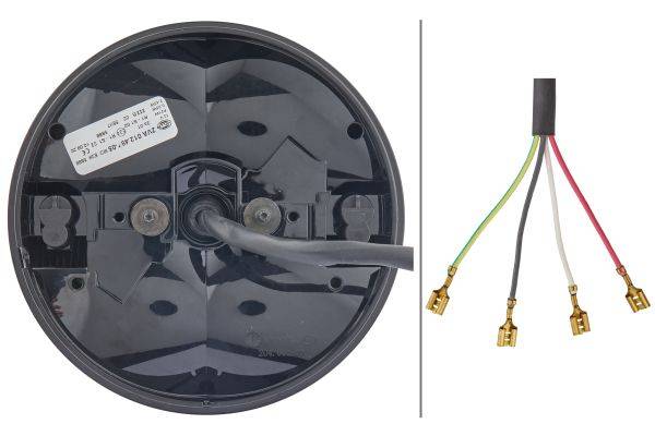 HELLA 2VA 012 497-051 Heckleuchte - Hybrid - 12V - Lichtscheibenfarbe: rot/gelb - LED-Lichtfarbe: ro