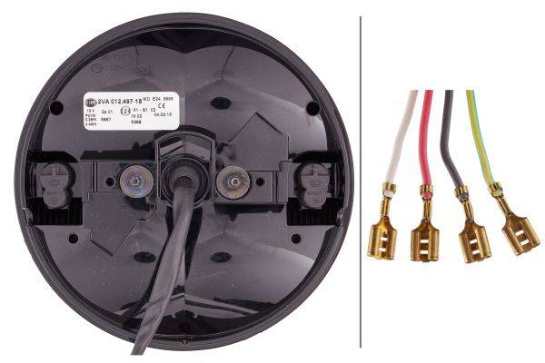 HELLA 2VA 012 497-151 Heckleuchte - Hybrid - 12V - Lichtscheibenfarbe: rot/gelb - LED-Lichtfarbe: ro