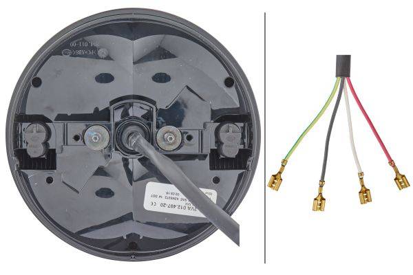 HELLA 2VA 012 497-201 Heckleuchte - 12V - Lichtscheibenfarbe: rot - Kabel: 800mm - Stecker: Flachste