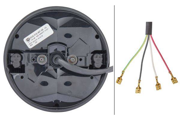 HELLA 2VA 012 497-251 Heckleuchte - Hybrid - 12V - Lichtscheibenfarbe: rot - LED-Lichtfarbe: rot - K