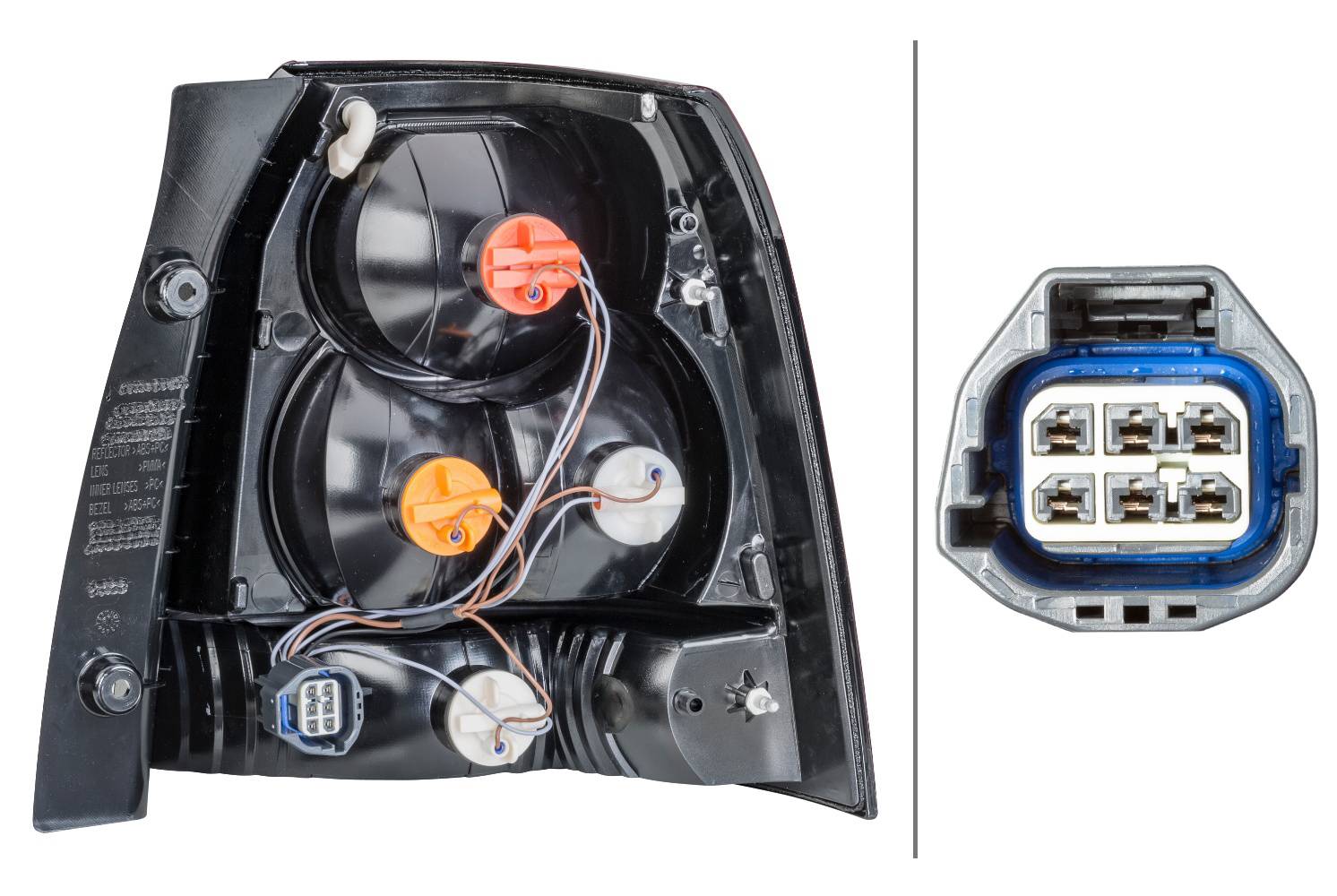 HELLA 2VA 354 666-111 Heckleuchte - Glühlampe - weiß (2x) - links - für u.a. Land Rover Freelander 2
