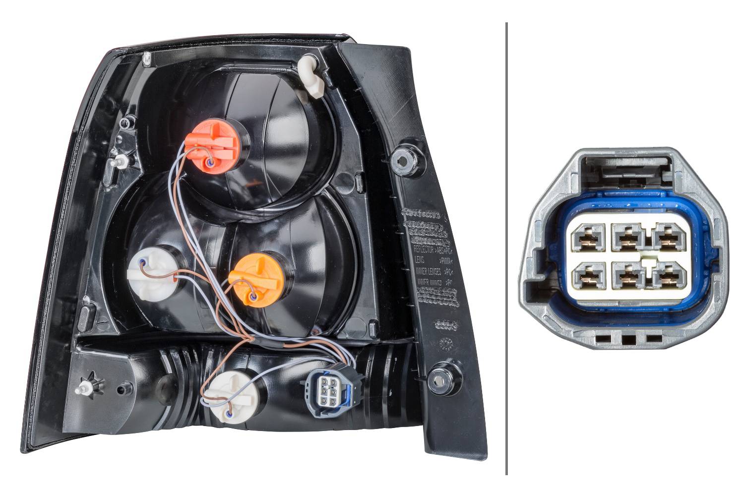 HELLA 2VA 354 666-121 Heckleuchte - Glühlampe - weiß (2x) - rechts - für u.a. Land Rover Freelander