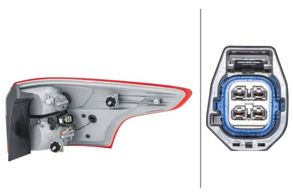 HELLA 2VA 354 995-151 Heckleuchte - LED - äusserer Teil - links - für u.a. Ford Focus III Turnier