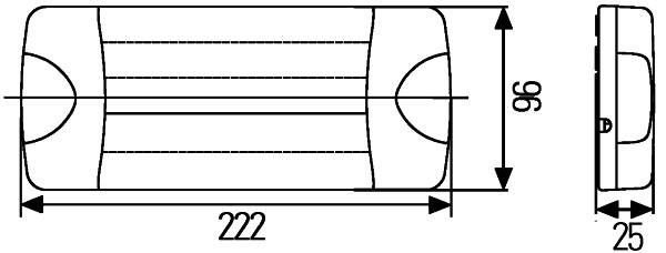 HELLA 2VA 980 710-301 Heckleuchte - DuraLED - LED - 24V - Anbau - Lichtscheibenfarbe: rot/gelb - rec