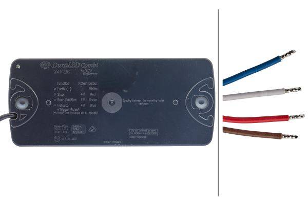 HELLA 2VA 980 710-301 Heckleuchte - DuraLED - LED - 24V - Anbau - Lichtscheibenfarbe: rot/gelb - rec